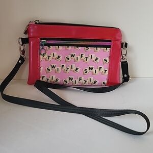 Pink Swiftie Scrabble Tile Crossbody Bag